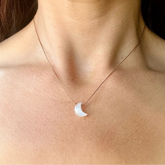 Handmade Moonstone Necklace, Minimalistic, Moonstone Choker, Goddess Provisions - Picture 7 of 14